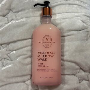 Bath & Body Works Aromatherapy Lotion Rose Magnolia Renewing Meadow Walk NEW